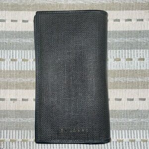 BVLGARI Bifold PVC Leather Gray Long Wallet